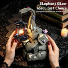 1077PCS Creative Elephant Building Blocks Lamp with LED Light