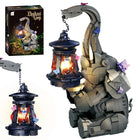 1077PCS Creative Elephant Building Blocks Lamp with LED Light