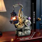 1077PCS Creative Elephant Building Blocks Lamp with LED Light