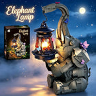 1077PCS Creative Elephant Building Blocks Lamp with LED Light