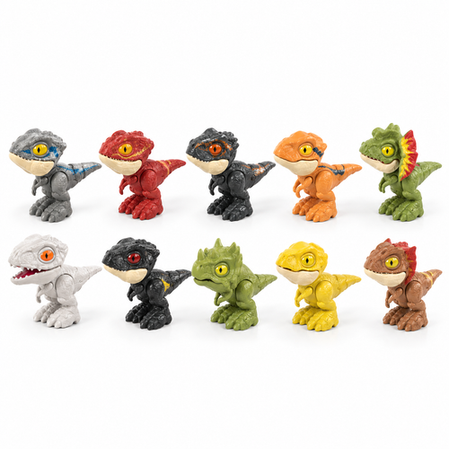 Mini Finger Dinosaur Toys - 5/10/20pcs Bite-Action Dino Figures | Interactive Funny Cartoon Hand Puppets for Kids - alternate view