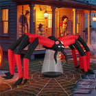 10FT Wide Giant Halloween Inflatable Spider Red Tunnel Eyes