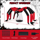 10FT Wide Giant Halloween Inflatable Spider Red Tunnel Eyes