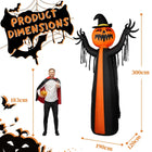 10FT Inflatable Pumpkin Ghost Rotatable Head Cape LED Decor