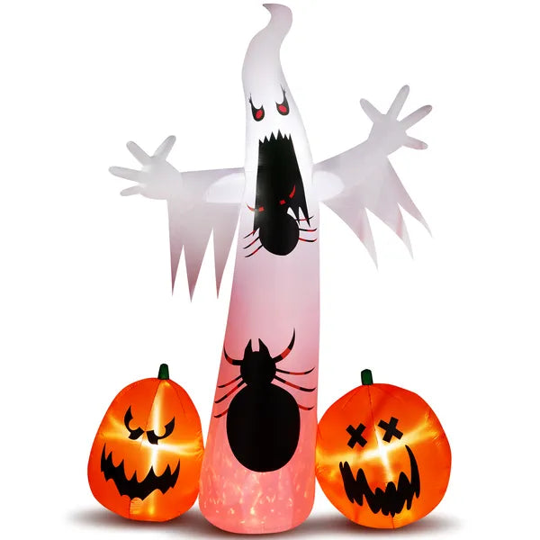 11.8FT Giant Halloween Inflatable Ghost Spider Pumpkin Decor