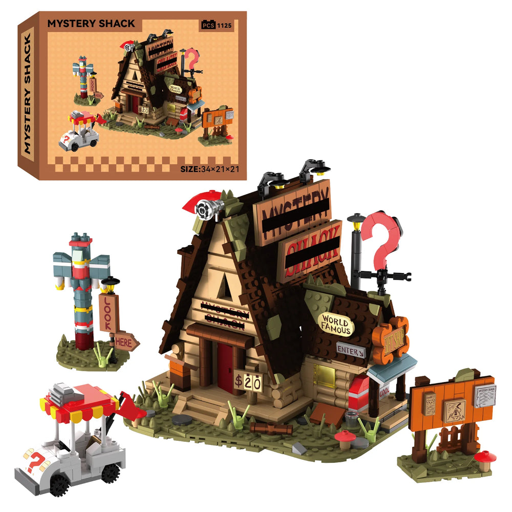 1125PCS Mystery Cabin Building Blocks Street View Model Set