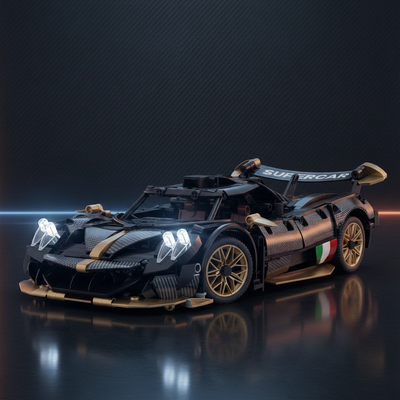 1218PCS Racing Supercar 1:14 Scale Building Blocks Model Car