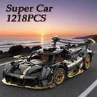 1218PCS Racing Supercar 1:14 Scale Building Blocks Model Car