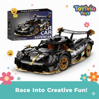 1218PCS Racing Supercar 1:14 Scale Building Blocks Model Car
