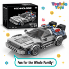 1:24 Scale Classic Movie Racing Car Building Blocks - Time Machine MOC