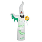 12FT Halloween Inflatable White Ghost Bats LED String Lights Decor
