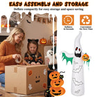 12FT Halloween Inflatable White Ghost Bats LED String Lights Decor