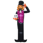12FT Giant Halloween Inflatable Pumpkin Man Holding Skull Decor