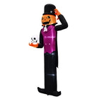 12FT Giant Halloween Inflatable Pumpkin Man Holding Skull Decor