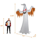 12FT Giant Halloween Inflatable Scary Ghost Flame Red Eyes Decor