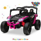 12V Kids Ride-On Pink UTV | Battery Powered Electric Truck | ToyIvia