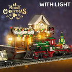 1362PCS Christmas Train Building Blocks Winter Railway Station Set