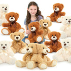 14-Inch Teddy Bears Bulk 12 Pack - Wholesale Stuffed Animal Set