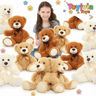 14-Inch Teddy Bears Bulk 12 Pack - Wholesale Stuffed Animal Set