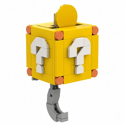 141PCS Mystery Question Block Building Blocks Key Holder – DIY Wall Mounted Keychain Hanger Toy Kit