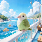 14cm Kawaii Spectral Parrot Plushie Cute Bird Stuffed Animal
