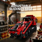1728pcs Trailer Super Car Building Block Set - Flatbed Truck & Sports Car Model