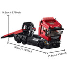 1728pcs Trailer Super Car Building Block Set - Flatbed Truck & Sports Car Model