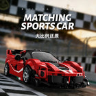 1728pcs Trailer Super Car Building Block Set - Flatbed Truck & Sports Car Model