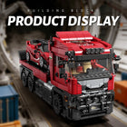 1728pcs Trailer Super Car Building Block Set - Flatbed Truck & Sports Car Model