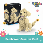 1754PCS Golden Retriever Dog Building Blocks Collectible Model Set