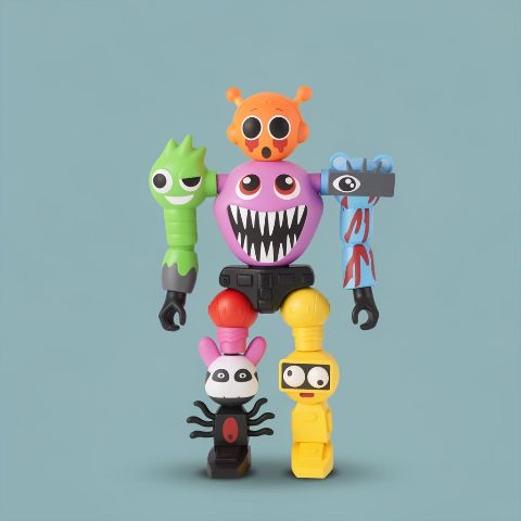 17cm Sprunki Assemble Robot Figure | Desktop Decoration Toy | Toylvia