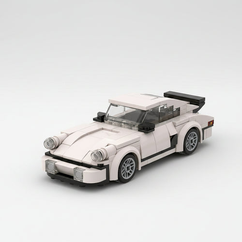 The Arctic Streak: 196-Piece White Sports Car DIY Construction Kit