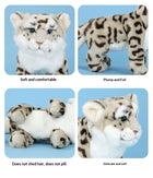19CM Realistic Snow Leopard Plush Toy Cute Mascot Doll
