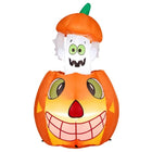 2.8FT Halloween Inflatable Animated Pumpkin Ghost LED Decor