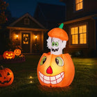 2.8FT Halloween Inflatable Animated Pumpkin Ghost LED Decor