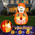 2.8FT Halloween Inflatable Animated Pumpkin Ghost LED Decor