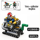 Mini Engine Building Blocks Set | Turbo Cylinder STEM Toy Kit