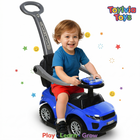 2-in-1 Toddler Push Car & Stroller | Blue Ride-On with Music | ToyIvia