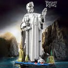 2-in-1 King Stone Statue Bookend Building Blocks Model Set