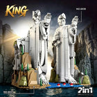 2-in-1 King Stone Statue Bookend Building Blocks Model Set