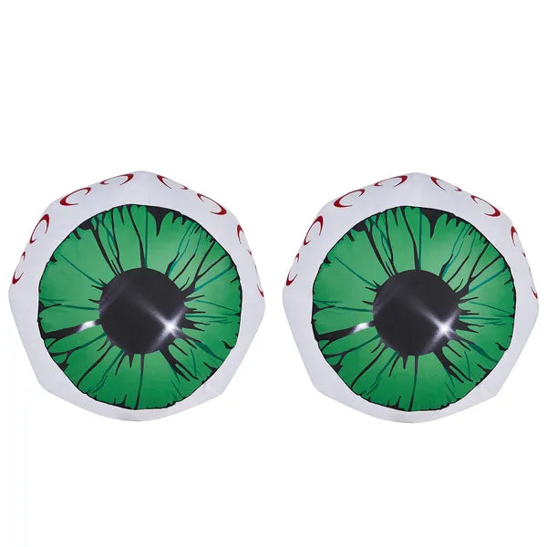 2-Pack 3FT Halloween Inflatable Lighted Green Eyes Yard Decor