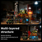 2043PCS Doomsday Gas Station Building Blocks MOC Street View Set