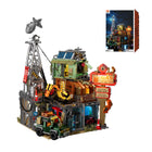 2043PCS Doomsday Gas Station Building Blocks MOC Street View Set