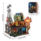 2043PCS Doomsday Gas Station Building Blocks MOC Street View Set