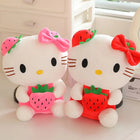 22cm Strawberry KT Cat Plush Toy | Kawaii Kitty Doll | Toylvia