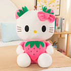 22cm Strawberry KT Cat Plush Toy | Kawaii Kitty Doll | Toylvia