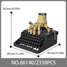 Gothic Typewriter Collectible Kit - Vintage Design Building Blocks Set