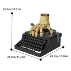Gothic Typewriter Collectible Kit - Vintage Design Building Blocks Set