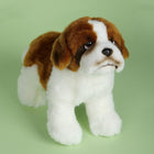 23CM Saint Bernard Dog Plush Doll Soft Stuffed Puppy Toy