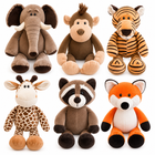 25cm & 35cm Jungle Animal Plush Toys - Cute Safari Stuffed Animal Collection